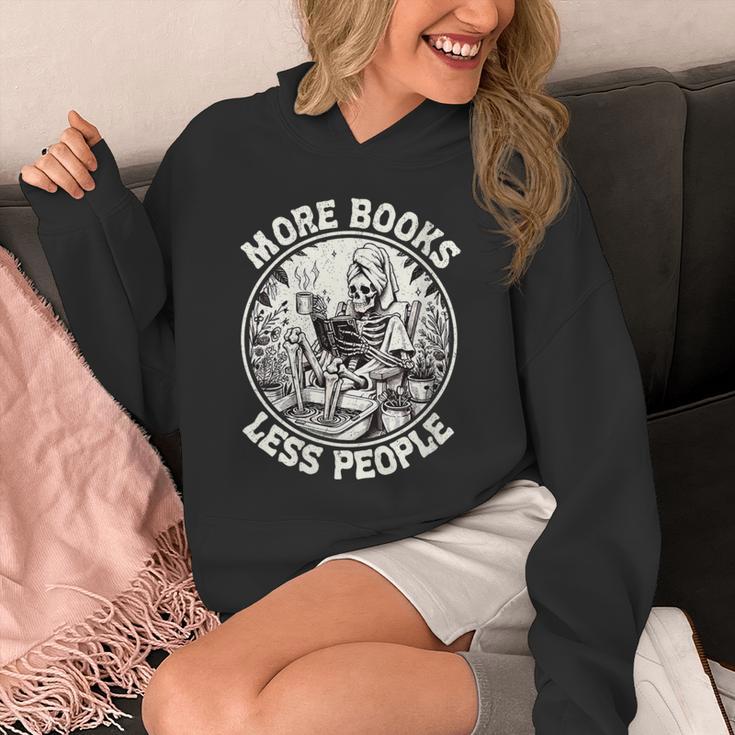 More Books Less People Introvert Skeleton Reading Unisex Hoodie