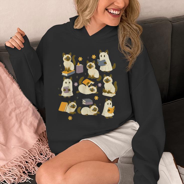 Books Lover Bookish Ghost Himalayan Cat Reading Halloween Unisex Hoodie