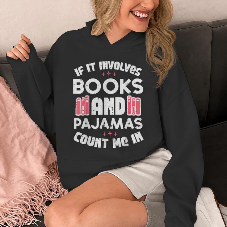 Books Pajamas Read Reading Book Librarian Women Girls Unisex Hoodie