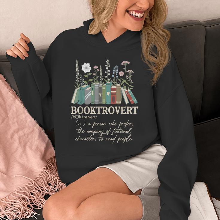 Booktrovert Definition Floral Books Reading Teacher Library Unisex Hoodie