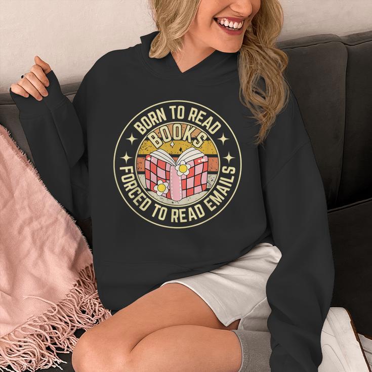 Born To Read Books Forced To Read Emails Book Lovers Unisex Hoodie Born To Read Books Forced To Read Emails Book Lovers Unisex Hoodie