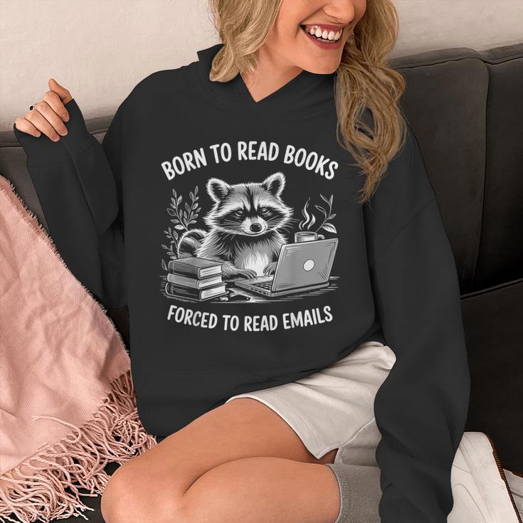 Born To Read Books Forced To Read Emails Bookish Racoon Unisex Hoodie Born To Read Books Forced To Read Emails Bookish Racoon Unisex Hoodie