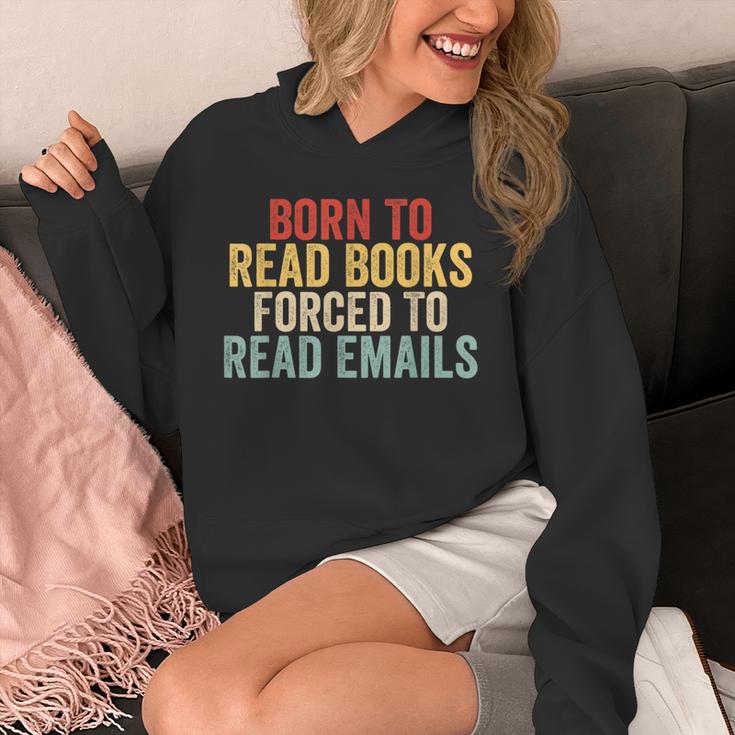 Born To Read Books Forced To Read Emails Reading Unisex Hoodie