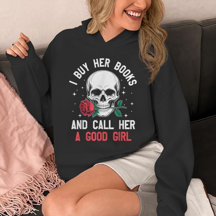 I Buy Her Books And Call Her A Good Girl Skull Rose Bookworm Unisex Hoodie I Buy Her Books And Call Her A Good Girl Skull Rose Bookworm Unisex Hoodie