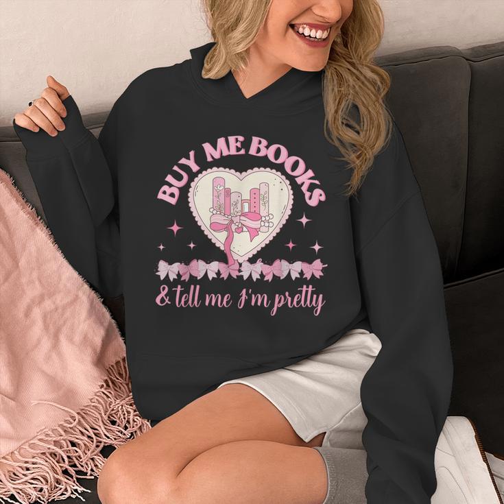 Buy Me Books And Tell Me I'm Pretty Coquette Book Lover Unisex Hoodie