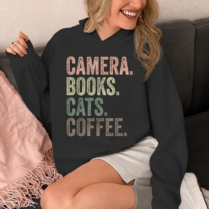 Camera Books Cats And Coffee Lover Photography Men Women Unisex Hoodie