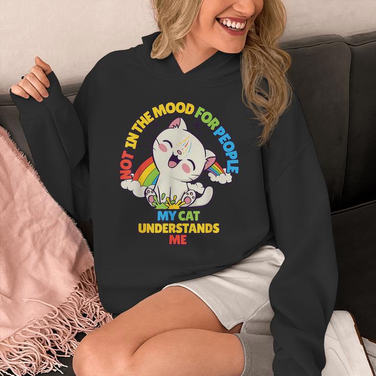 Cat Mom Loves Cats Dad Not In The Mood For People Introvert Unisex Hoodie