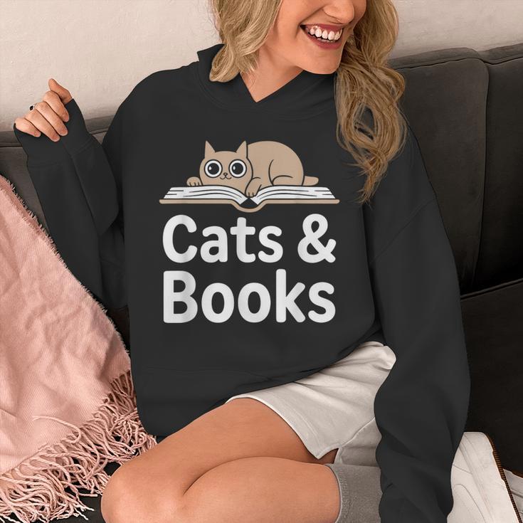 Cats And Books Unisex Hoodie