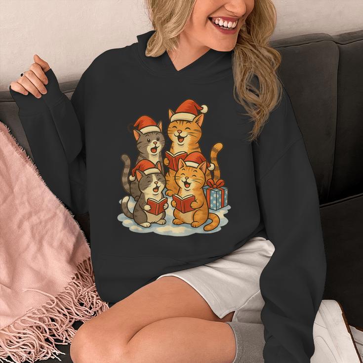 Cats Reading Books Christmas Tree Unisex Hoodie
