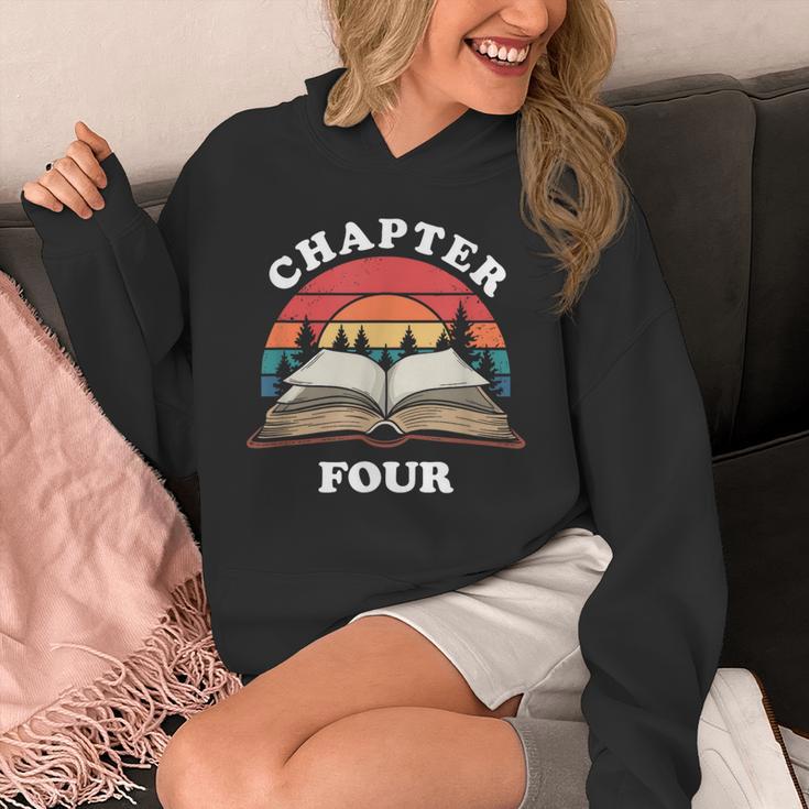 Chapter Four Book Reading 4th Birthday 4 Year Old Unisex Hoodie
