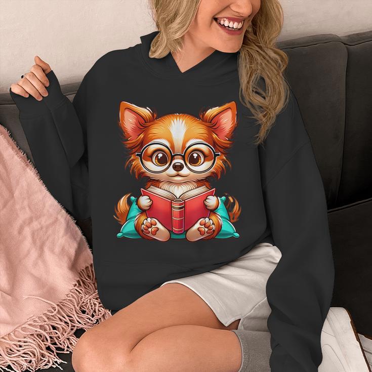 Chihuahua Reading a Book Dog Unisex Hoodie