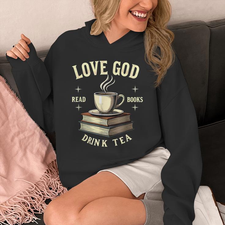 Christian Bookworm Love God Read Books Drink Tea Unisex Hoodie