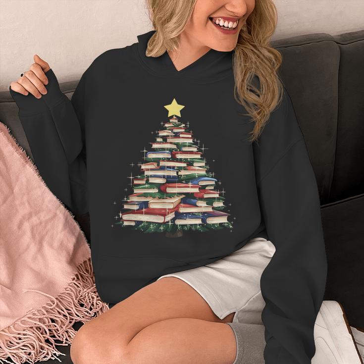 Christmas Tree Books Book Reading Bookworm Unisex Hoodie