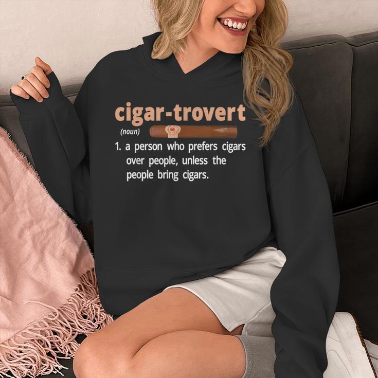 Cigar-Trovert Cigar Smoking Humor Definition Introvert Unisex Hoodie