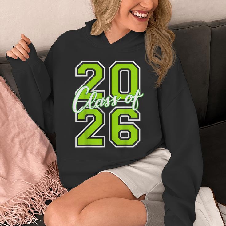 Class Of 2026 Graduation Varsity Lime Green Letters Unisex Hoodie