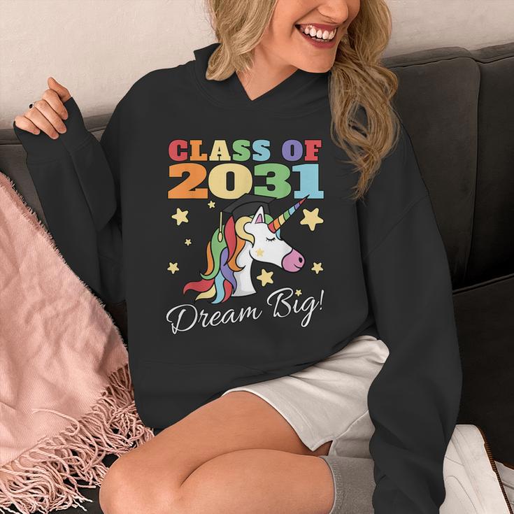 Class Of 2031 Magical Unicorn Graduation Cap Unisex Hoodie