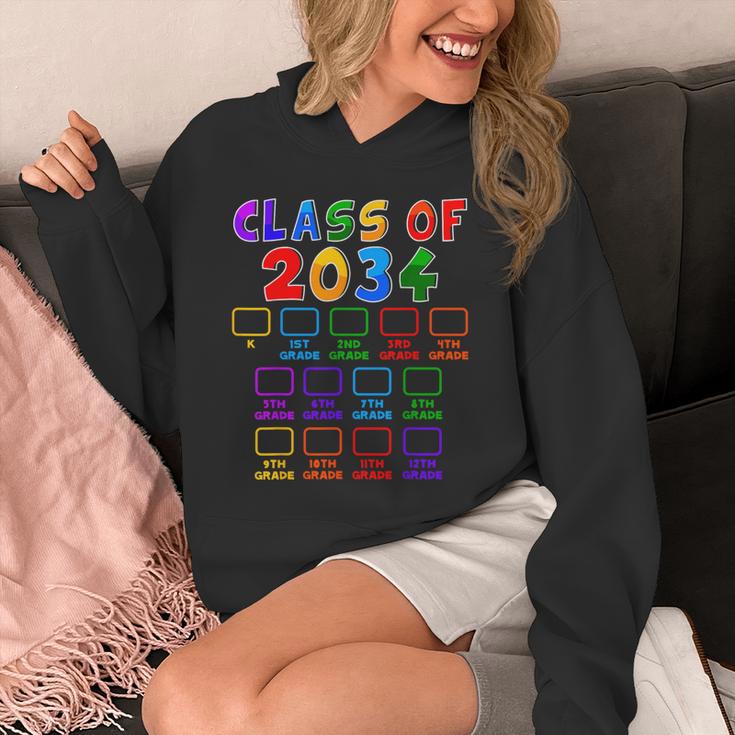 Class Of 2034 Grow With Me Graduation First Day Of School Unisex Hoodie