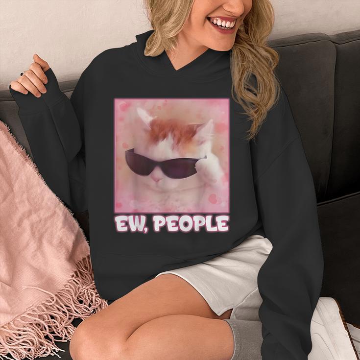 Cool Cat Meme Ew People Anti Social Introvert Cute Cat Unisex Hoodie Cool Cat Meme Ew People Anti Social Introvert Cute Cat Unisex Hoodie