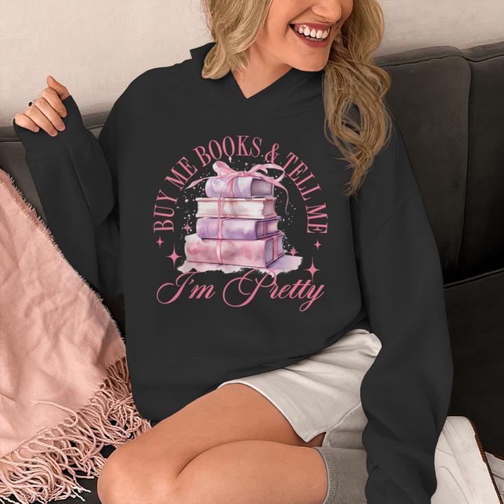 Coquette Aesthetic Bow Buy Me Books & Tell Me I'm Pretty Unisex Hoodie