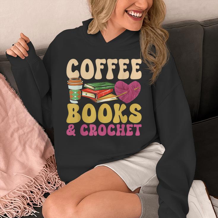 Crochet Coffee Reading Books Crocheter Crocheting Unisex Hoodie