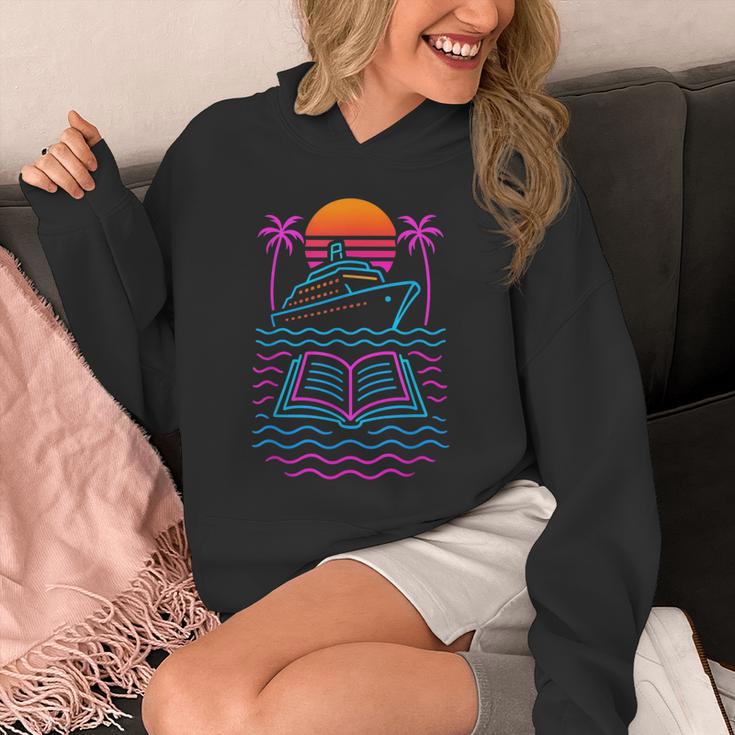 Cruise Ship Vacations Reading Book Lovers Sunset Unisex Hoodie