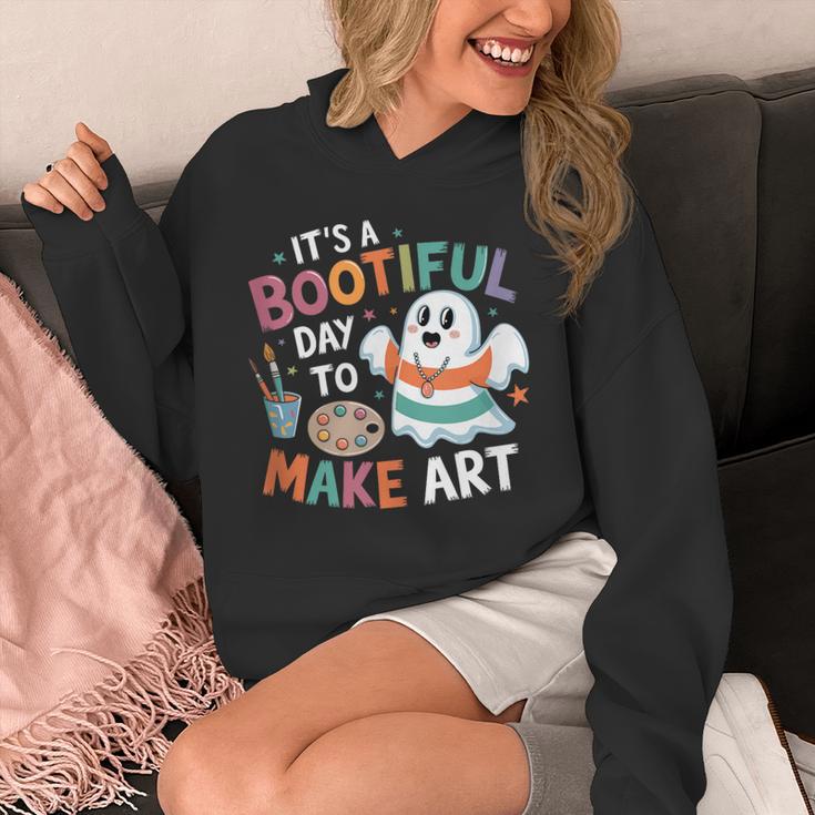 Cute Ghost Book Halloween Spooky Boo School Art Teacher Unisex Hoodie