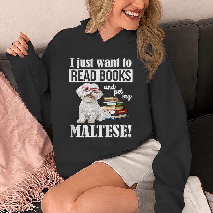 Cute Glasses Read Books & Pet My Maltese Lover Unisex Hoodie Cute Glasses Read Books & Pet My Maltese Lover Unisex Hoodie