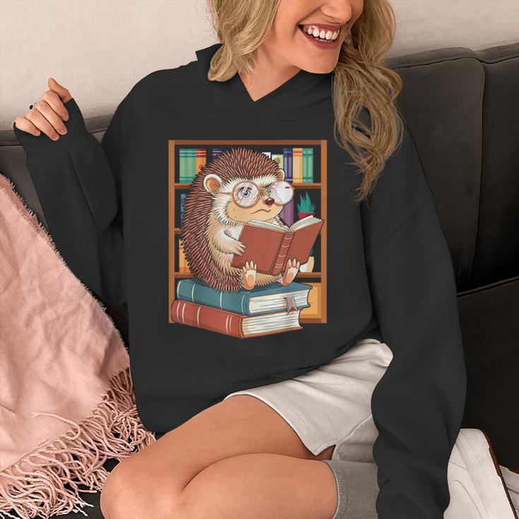 Cute Hedgehog Book Nerd Unisex Hoodie