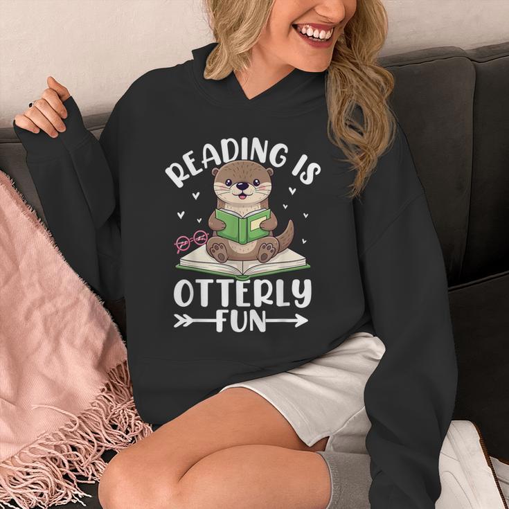 Cute Otter Reading Book Lover Sea Otters Animal Lover Unisex Hoodie Cute Otter Reading Book Lover Sea Otters Animal Lover Unisex Hoodie