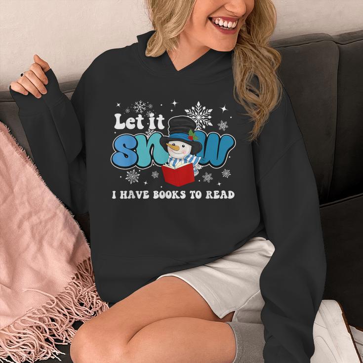 Cute Snowman Let It Snow I Have Books Reader Unisex Hoodie