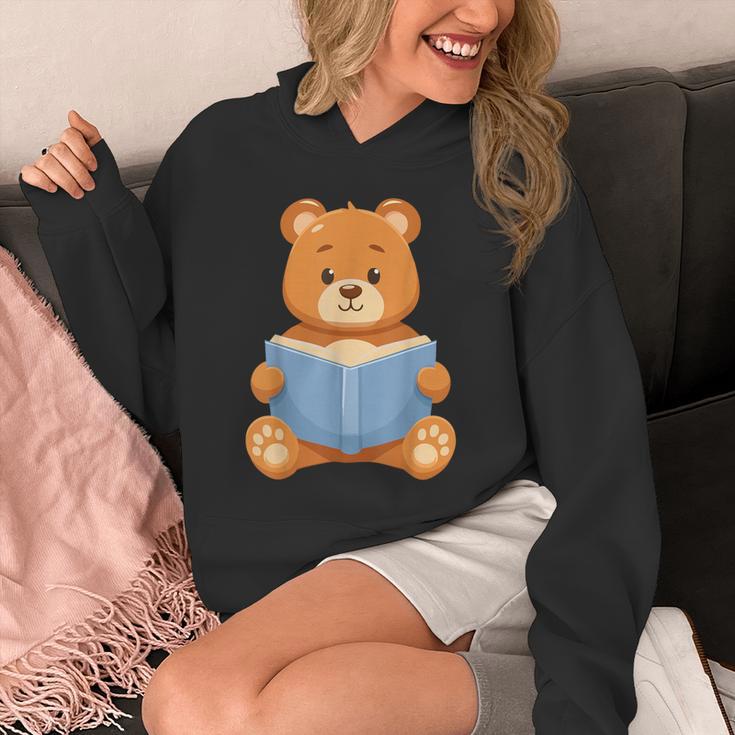 Cute Teddy Bear Reading Book Adorable For Readers Unisex Hoodie Cute Teddy Bear Reading Book Adorable For Readers Unisex Hoodie