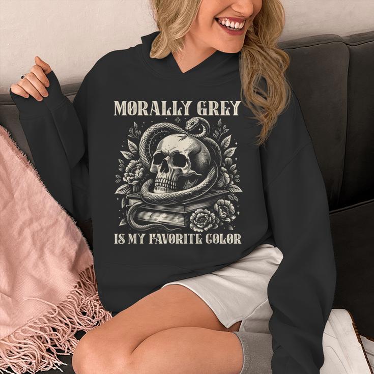 Dark Romance Book Villain Morally Grey Is My Favorite Color Unisex Hoodie