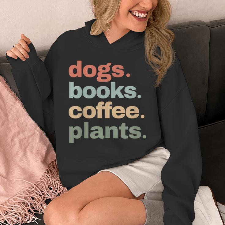 Dogs Books Coffee Plant Lover Gardening Cute Mom Life Unisex Hoodie