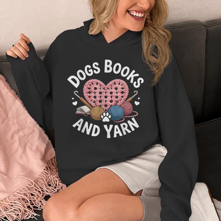 Dogs Books And Yarn Crocheting Unisex Hoodie Dogs Books And Yarn Crocheting Unisex Hoodie