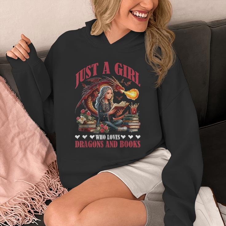 Dragon Just A Girl Who Loves Dragons And Books Unisex Hoodie