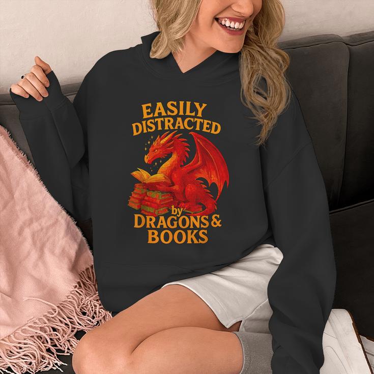 Easily Distracted By Dragons And Books Reading Unisex Hoodie Easily Distracted By Dragons And Books Reading Unisex Hoodie