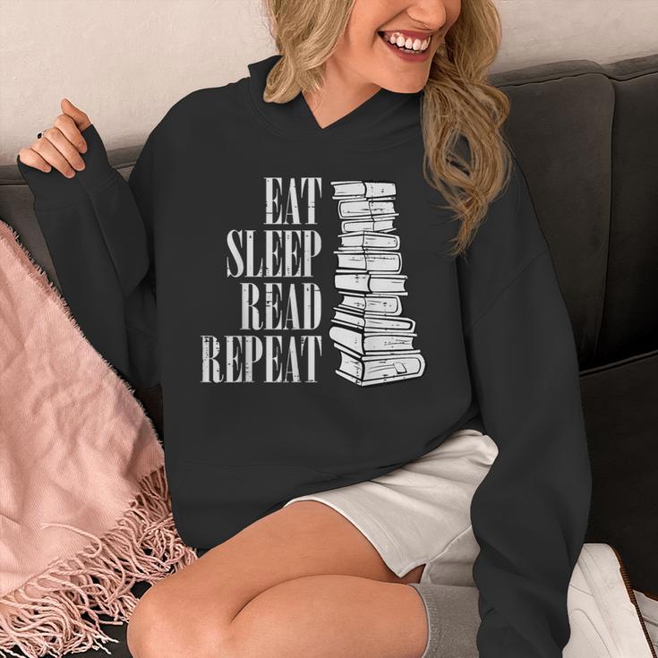 Eat Sleep Read Repeat Reading Book Librarian Men Women Kids Unisex Hoodie