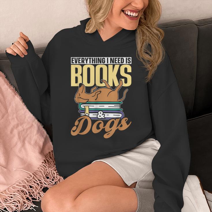 Everything I Need Is Books & Dogs Reader Book Read Reading Unisex Hoodie Everything I Need Is Books & Dogs Reader Book Read Reading Unisex Hoodie
