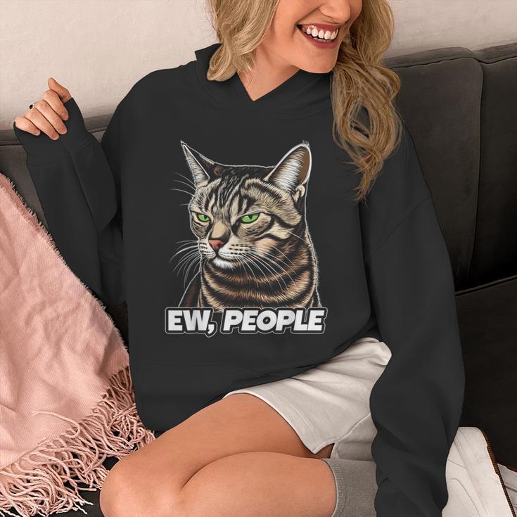 Ew People Cat Tabby Cat Antisocial Grumpy Introvert Unisex Hoodie Ew People Cat Tabby Cat Antisocial Grumpy Introvert Unisex Hoodie