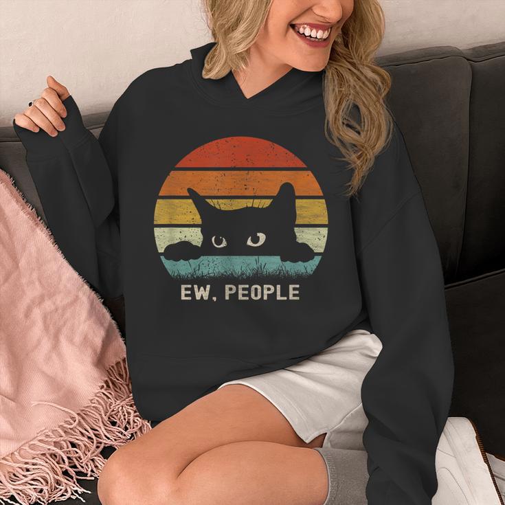 Ew People Retro Cat Cat Lover Introvert Unisex Hoodie Ew People Retro Cat Cat Lover Introvert Unisex Hoodie