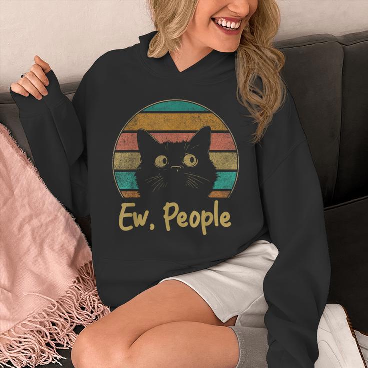 Ew People Retro Cat Lover Social Introvert Unisex Hoodie Ew People Retro Cat Lover Social Introvert Unisex Hoodie