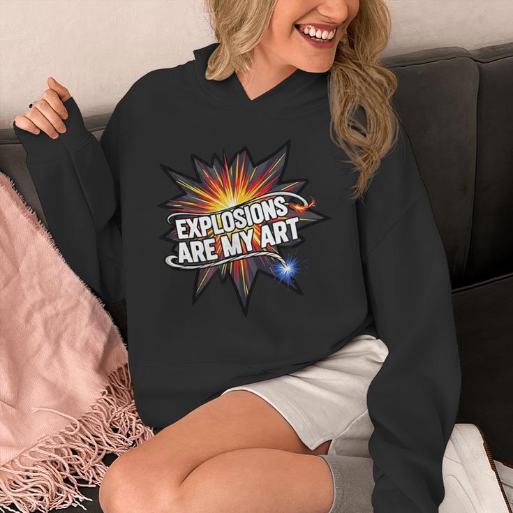 Explosions Are My Art Comic Book Boom Unisex Hoodie Explosions Are My Art Comic Book Boom Unisex Hoodie