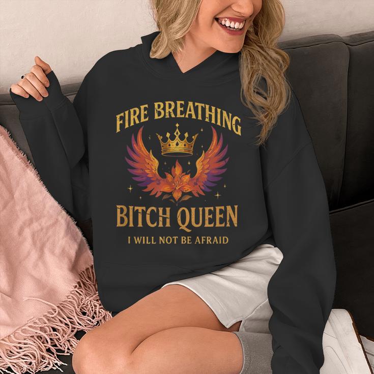 Fire Breathing Bitch Queen I Will Not Be Afraid Fantasy Book Unisex Hoodie
