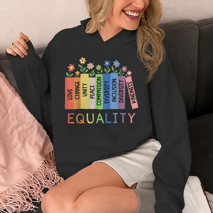 Floral Book Equality Human Rights Social Justice Peace Love Unisex Hoodie