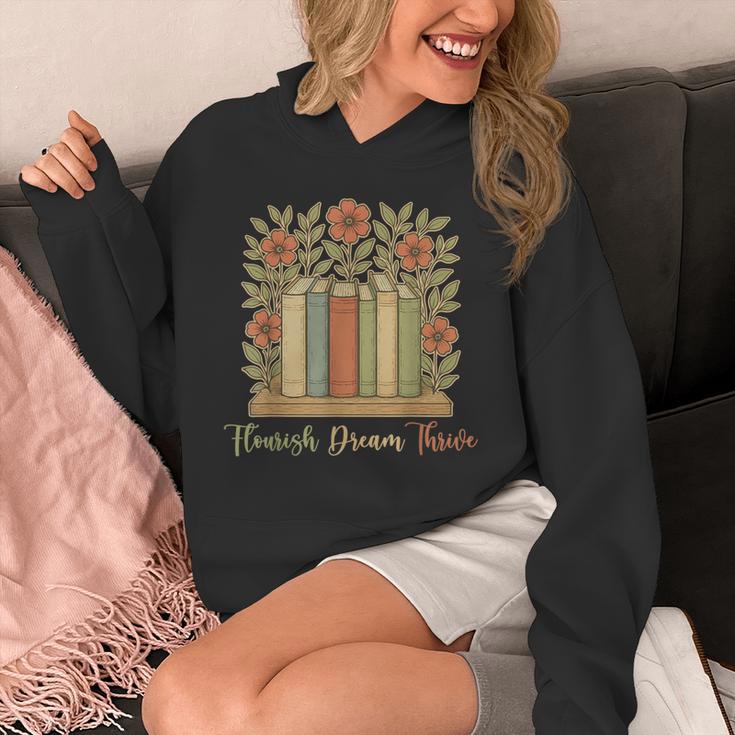 Flourish Dream Thrive Resist 84 67 Book Reading Nature Lover Unisex Hoodie