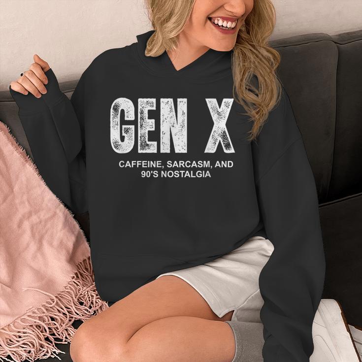 Gen X Caffeine Sarcasm 90s Nostalgia Men Women Graphic Unisex Hoodie Gen X Caffeine Sarcasm 90s Nostalgia Men Women Graphic Unisex Hoodie