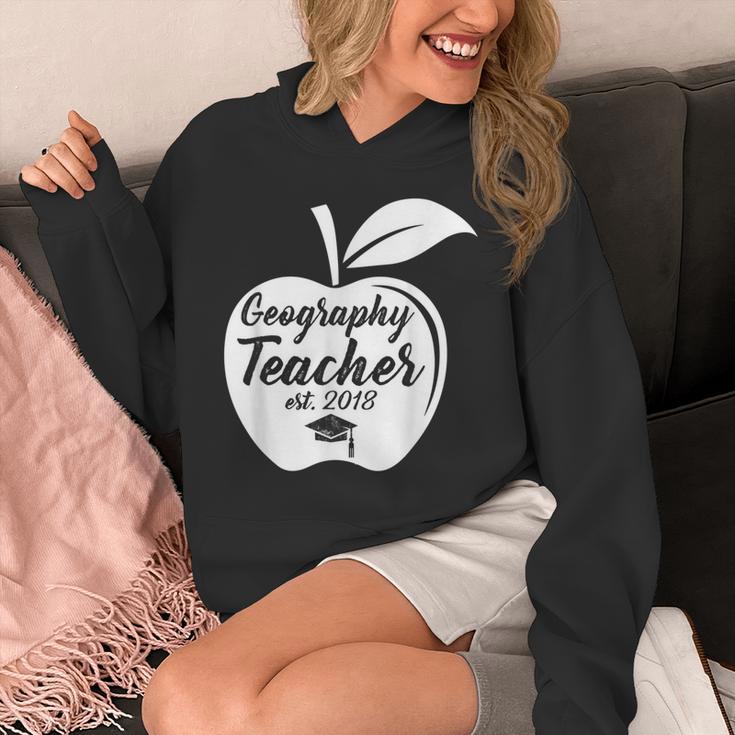 Geography Teacher Est 2018 School GraduationShirt Unisex Hoodie