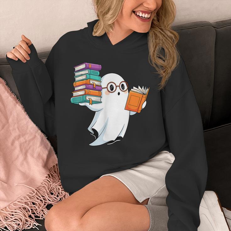 Ghost Reading Books Halloween Library Unisex Hoodie Ghost Reading Books Halloween Library Unisex Hoodie