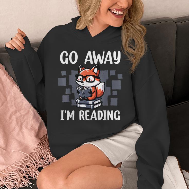 Go Away I'm Reading Book Reader Cute Fox Librarians Unisex Hoodie Go Away I'm Reading Book Reader Cute Fox Librarians Unisex Hoodie