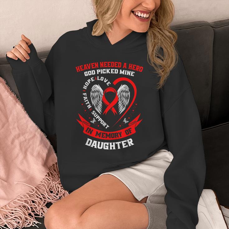 Go Red In Memory Of Daughter Heart Disease Awareness Graphic Unisex Hoodie